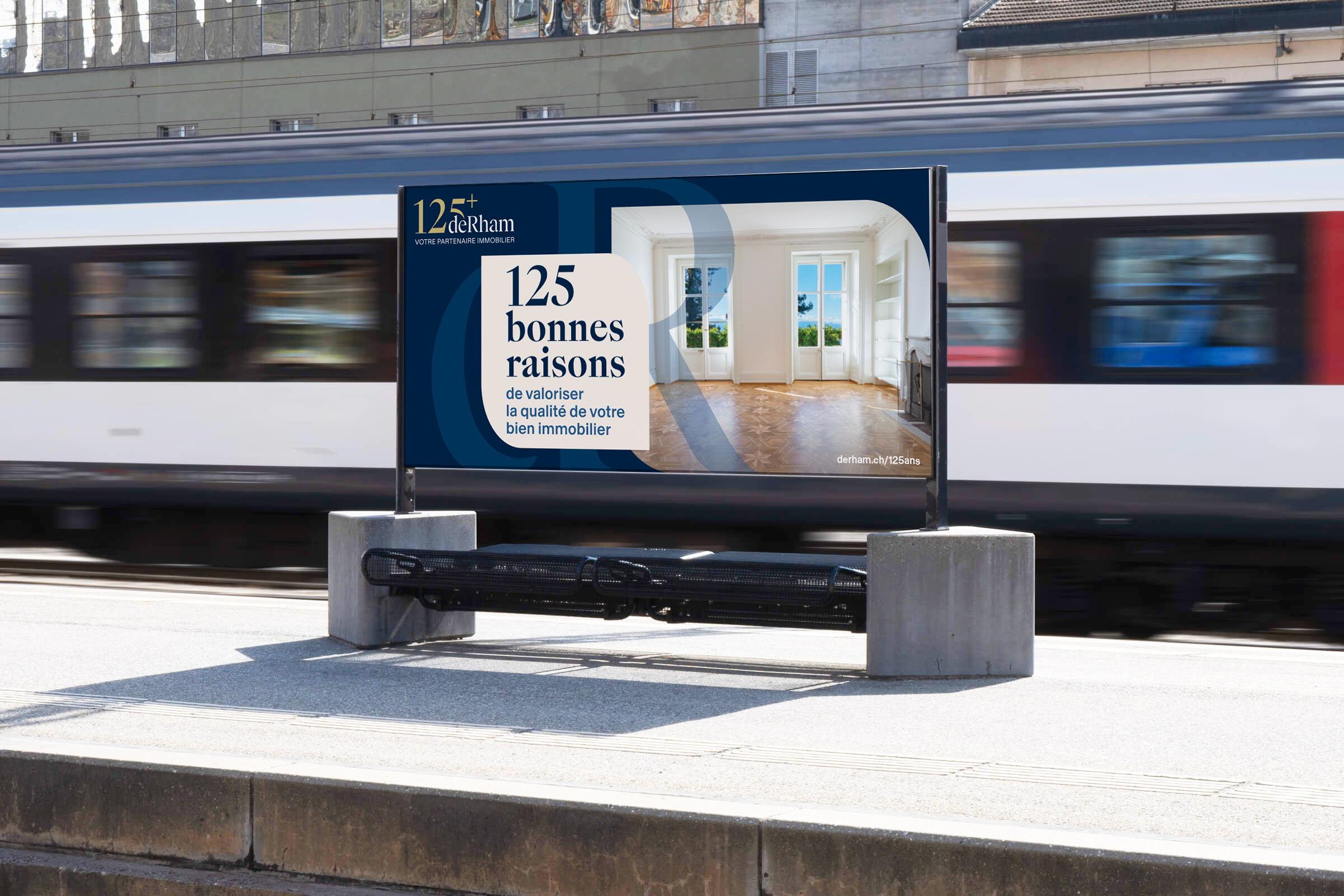 Affiche campagnes 125 bonnes raisons de.. pour f&ecirc;ter les 125ans de deRham SA